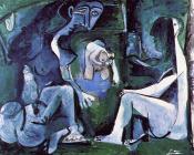 巴勃罗 毕加索 : 草地上的午餐（仿马奈）